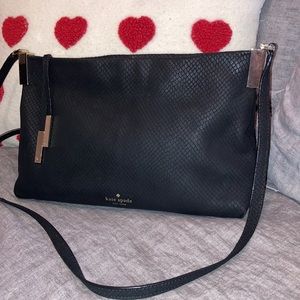 Kate Spade Black Textured Crossbody Bag